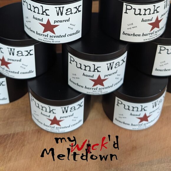 Punk Wax Bourbon Barrel Scented Candle - Picture 4 of 7